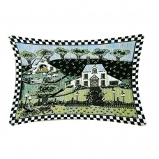 TAPESTRY CUSHION - HOUSE ON PRAIRE COVER ONLY W / ZIPPER