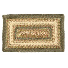 Braided Rug, Jute - Rectnglr- 20"X32" - Country Red