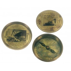 Marine Compass, 3.25" - Titanic, Antiqued